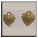 Beads, Buttons & Charm, 12075 - Very Sm Domed Heart Matte Gold by Mill Hill
