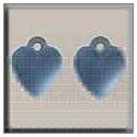 Beads, Buttons & Charm, 12076 - Very Sm Domed Heart Matte Lt Sapphire by Mill Hill