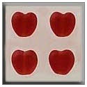 Beads, Buttons & Charm, 12082 - Small Channeled Heart Matte Ruby by Mill Hill