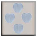 Beads, Buttons & Charm, 12083 - Small Channeled Heart Matte Sapphire by Mill Hill