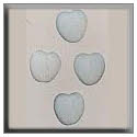 Beads, Buttons & Charm, 12084 - Small Channeled Heart Matte Opal by Mill Hill