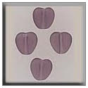 Beads, Buttons & Charm, 12085 - Small Channeled Heart Matte Amethyst by Mill Hill