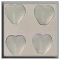 Beads, Buttons & Charm, 12087 - Medium Channeled Heart Matte Crystal by Mill Hill