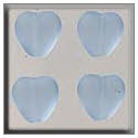 Beads, Buttons & Charm, 12089 - Medium Channeled Heart Matte Sapphire by Mill Hill