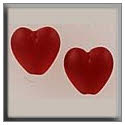 Beads, Buttons & Charm, 12217 - Large Channeled Hearts Ruby by Mill Hill