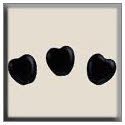 Beads, Buttons & Charm, 12245 - Small Channeled Heart Jet by Mill Hill