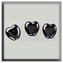 Beads, Buttons & Charm, 12247 - Small Channeled Heart Bright Hematite by Mill Hill