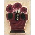 Beads, Buttons & Charm, Potted Geraniums by Debbie Mumm Buttons
