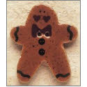 Beads, Buttons & Charm, Ginger Bread Man with Bow Tie by Debbie Mumm Buttons
