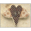 Beads, Buttons & Charm, Checkerboard Flying Heart by Debbie Mumm Buttons