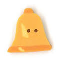 Beads, Buttons & Charm, Tiny Gold Bell Button by Just Another Button Company