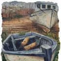 Beachside Boats Cross Stitch Pattern