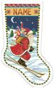 Pattern, Skiing Santa Stocking by Kooler Design Studio
