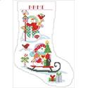 Pattern, Snowmen Big Stitch Stocking by Kooler Design Studio