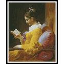 Pattern, Young Girl Reading by Artecy Cross Stitch