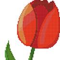 Spring Tulip Cross Stitch Pattern