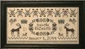 Pattern, Honeysuckle Birth Sampler by La D Da