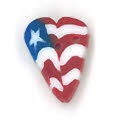 Beads, Buttons & Charm, Small Liberty Heart Button by Just Another Button Company