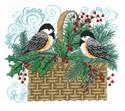 Winter Chickadee Basket