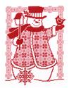 Kit, Redwork Snowman by Imaginating