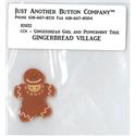Beads, Buttons & Charm, Gingerbread Village 2 - Gingerbread Girl & Peppermint Button by Just Another Button Company