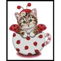 Ladybug Kitty Cup