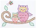 Stamped Stitchable, Owls by Jack Dempsey