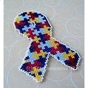 Pattern, Autism Awareness Ribbon by Stitchnmomma
