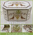 Pattern, Tree Of Life Sewing Box (includes Porcelain Heart) by MTV Designs