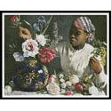 African Woman with Peonies 2