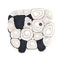 Beads, Buttons & Charm, Small Ewe Button by Just Another Button Company