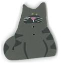Beads, Buttons & Charm, Large Almost Black Cat button by Just Another Button Company