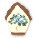 Beads, Buttons & Charm, Floral Birdhouse Button by Just Another Button Company