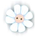 Beads, Buttons & Charm, Beth's Small Daisy Button by Just Another Button Company