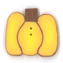 Beads, Buttons & Charm, Large Yellow Pumpkin Button by Just Another Button Company
