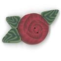 Beads, Buttons & Charm, Small Red Rose Button by Just Another Button Company