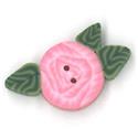 Beads, Buttons & Charm, Tiny Pink Rose Button by Just Another Button Company