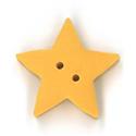 Beads, Buttons & Charm, Large Golden Star Button by Just Another Button Company