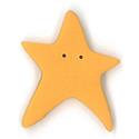 Beads, Buttons & Charm, Extra Large Golden Star Button by Just Another Button Company