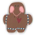 Beads, Buttons & Charm, Gingerbread Boy Button by Just Another Button Company