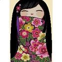 Pattern, LRG K006 Happy Kokeshi Doll AIKO by Cross Stitch Asia