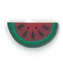 Beads, Buttons & Charm, small red half watermelon button by Just Another Button Company