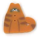 Beads, Buttons & Charm, Small Di's Cat Button by Just Another Button Company