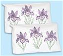 Stamped Stitchable, Iris Pillowcase Shams by Jack Dempsey