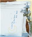 Stamped Stitchable, Love You To The Moon (Lace Edge Pillowcase) by Jack Dempsey