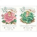 Pattern, Briar Rose & Cabbage Patch Baby Announcement by Kooler Design Studio