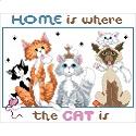 Pattern, Home is Where The Cat is by Kooler Design Studio