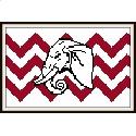 Pattern, Elephant Head on Chevron by Iris Originals