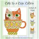 Pattern, Cats in a Cup Calico by PinoyStitch