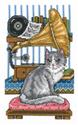 Kit, Vintage Music Cat by Imaginating